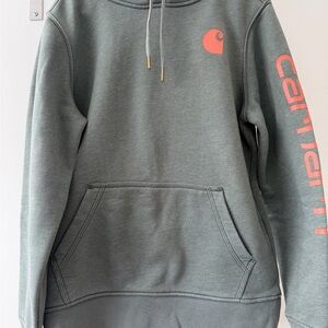 Women’s Carhartt Green Hoodie with orange Accents